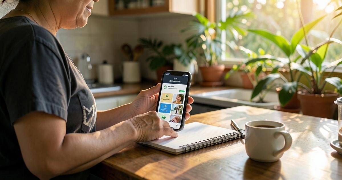 Persona buscando servicios para el hogar en el directorio Servi Tico desde su celular
